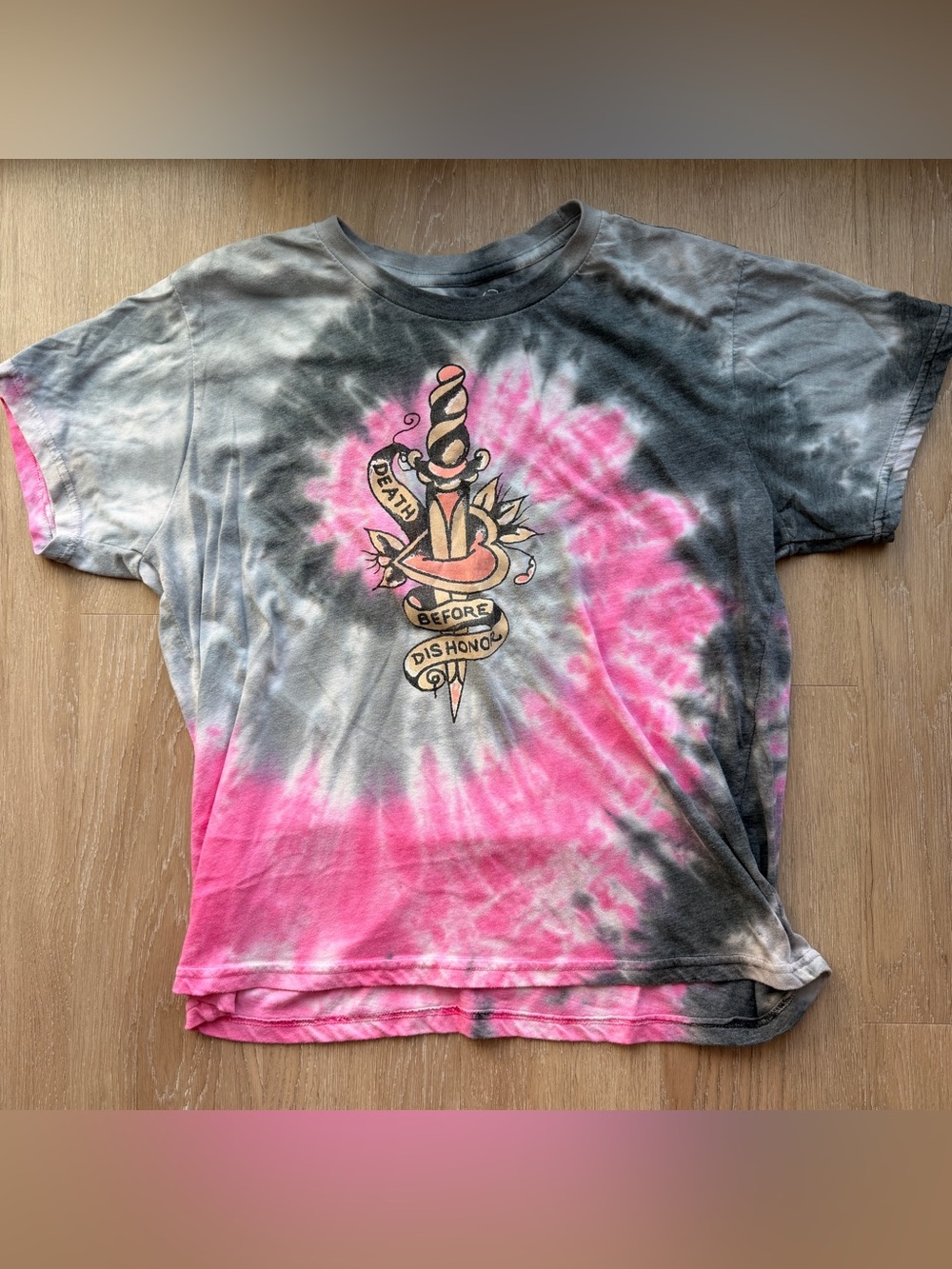 Ed Hardy Death Before Dishonor tie dye tee